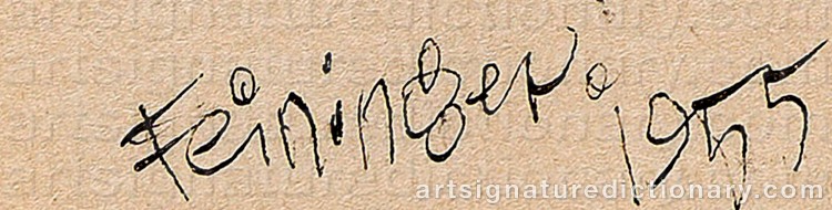 FEININGER, Lyonel | Artist's signatures and monograms, biographies and ...